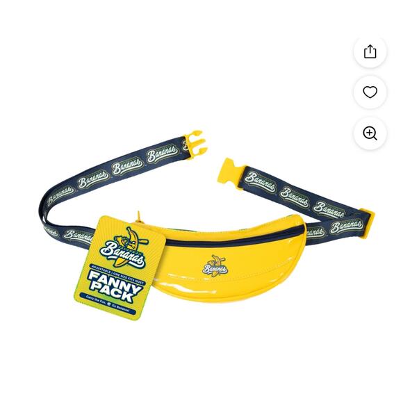 Savannah Bananas Fanny Pack, One Size Fits Most, Yellow New with Tags - Picture 2 of 2